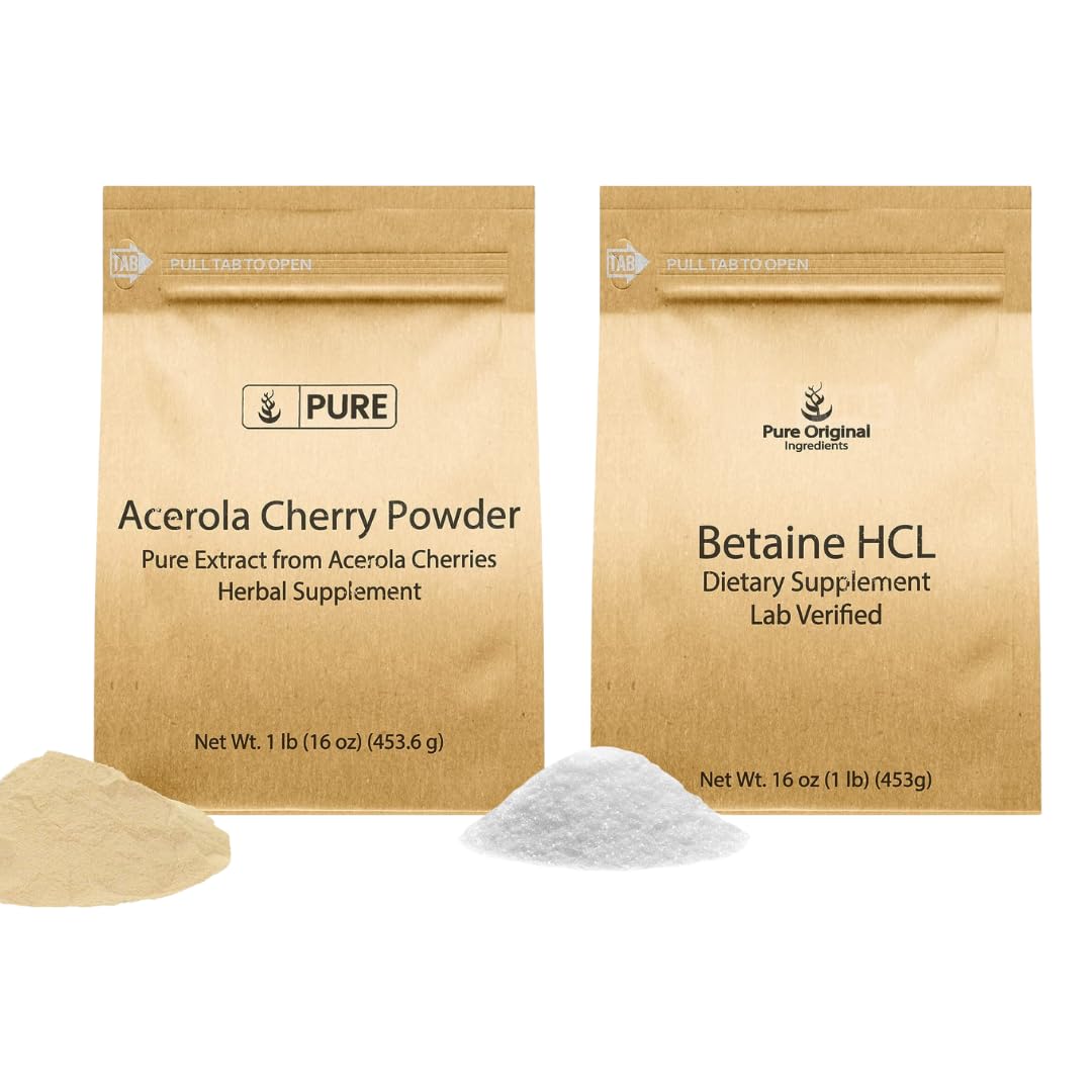 Paquete polvo Acerola y Betaína HCL Pura Original