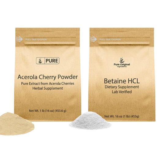 Paquete polvo Acerola y Betaína HCL Pura Original