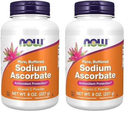 Paquete de polvo ascorbato de sodio vitamina c NOW