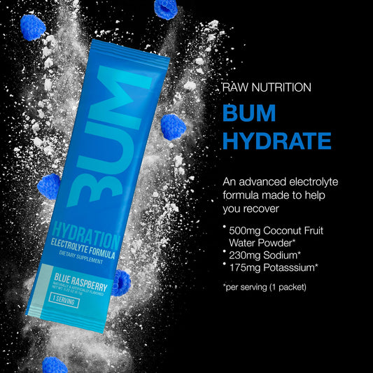 Paquete individual de polvo de electrolitos RAW Bum Hydrate