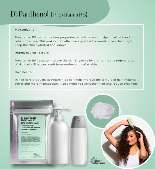 Paquete de polvo de pantenol para solución DIY de Talsen Chemicals