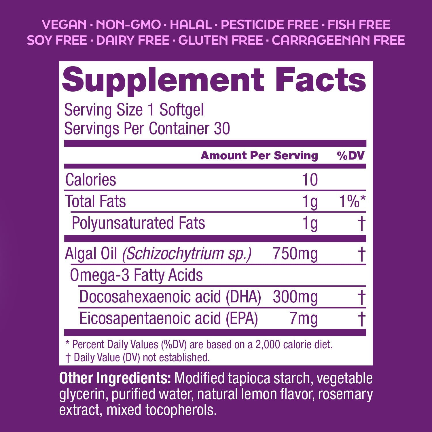 Paquete de polvo prenatal con DHA y multivitaminas vegano