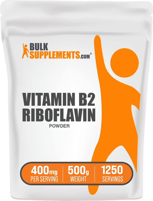 Paquete polvo vitamina B2 riboflavina BulkSupplements