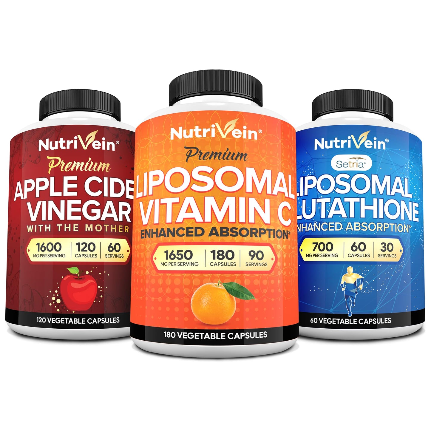 Paquete premium Nutrivein con glutatión liposomal y vitamina c