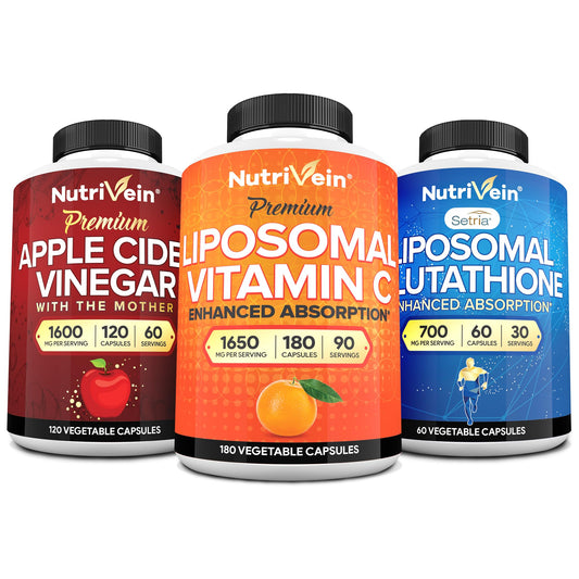Paquete premium Nutrivein con glutatión liposomal y vitamina c