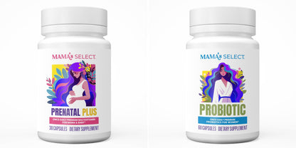 Paquete prenatal y probióticos Mama's Select para embarazo