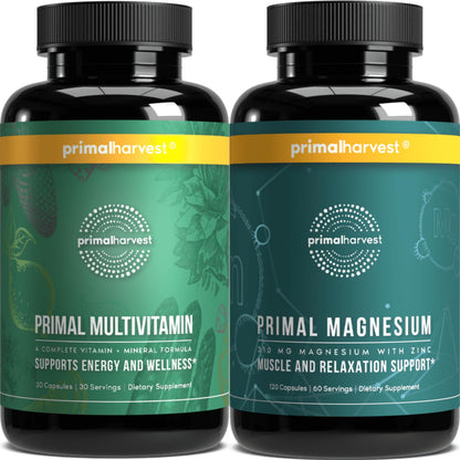 Paquete Primal Harvest de multivitaminas y magnesio