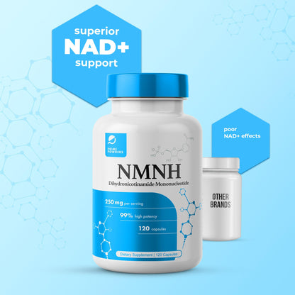 Paquete Prime Powders NMNH suplemento NAD+ 120 cápsulas