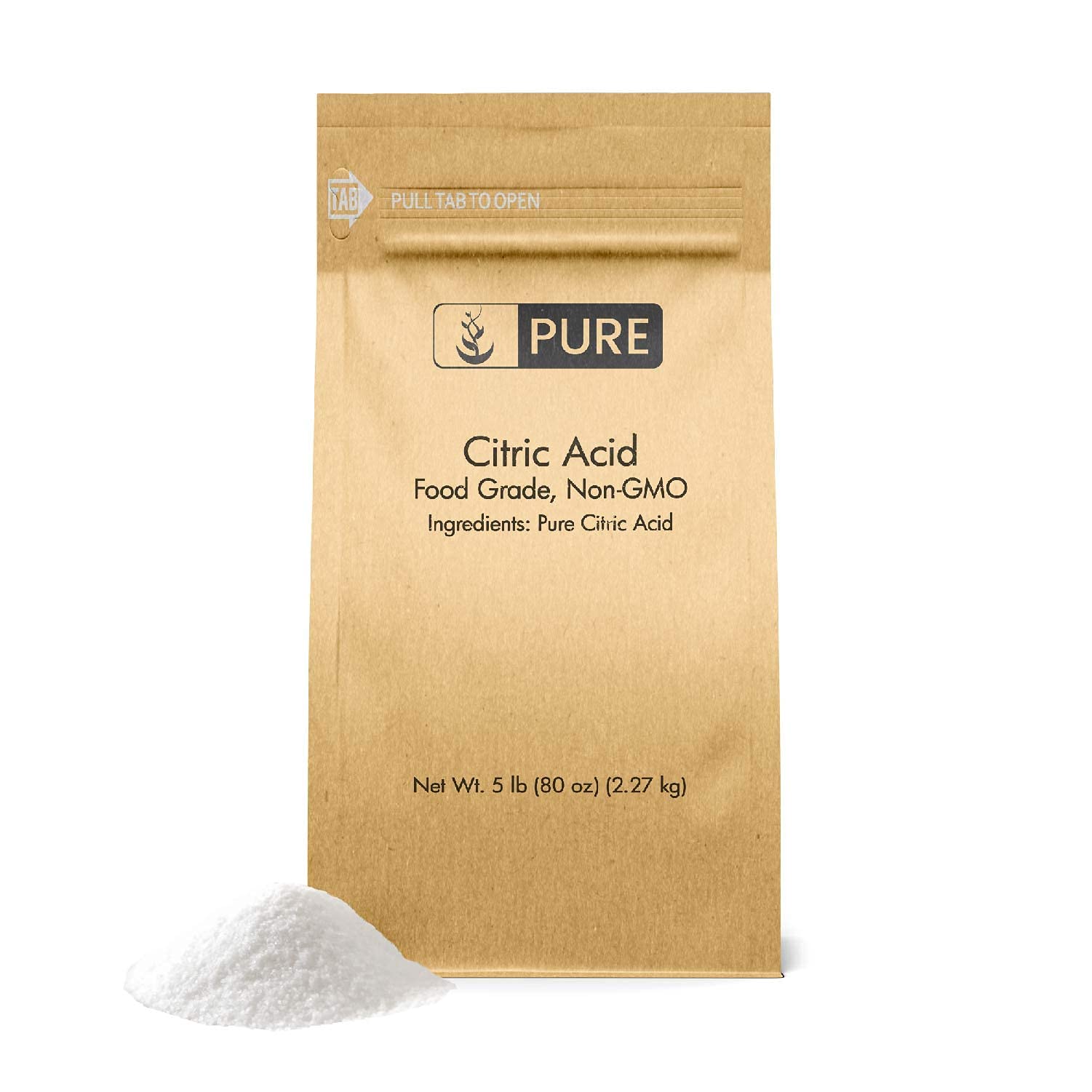 Paquete Pure Original ingredientes con vitamina c y ácido cítrico