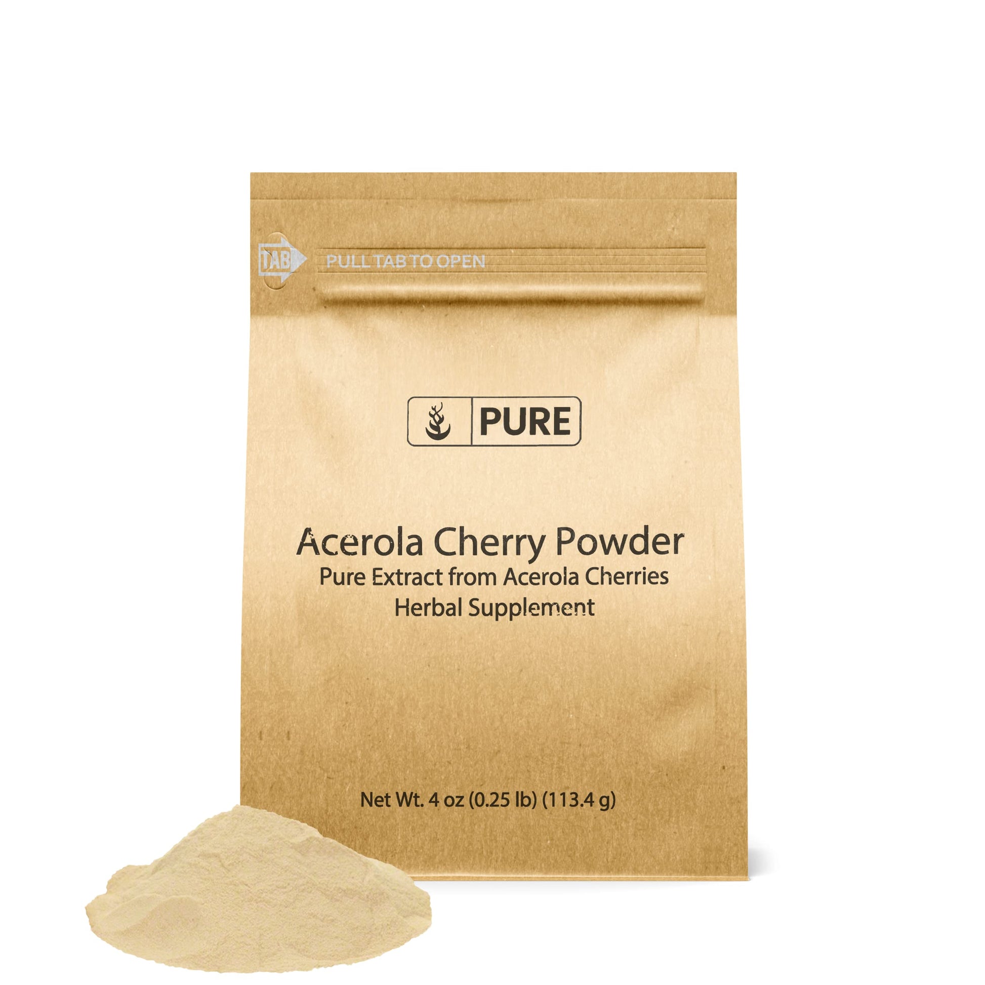 Paquete PURE ORIGINAL polvo de acerola 4 oz vitamina c natural
