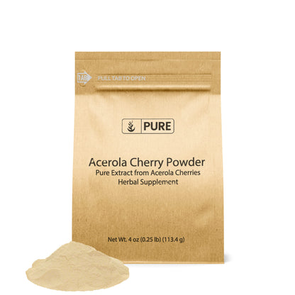 Paquete PURE ORIGINAL polvo de acerola 4 oz vitamina c natural
