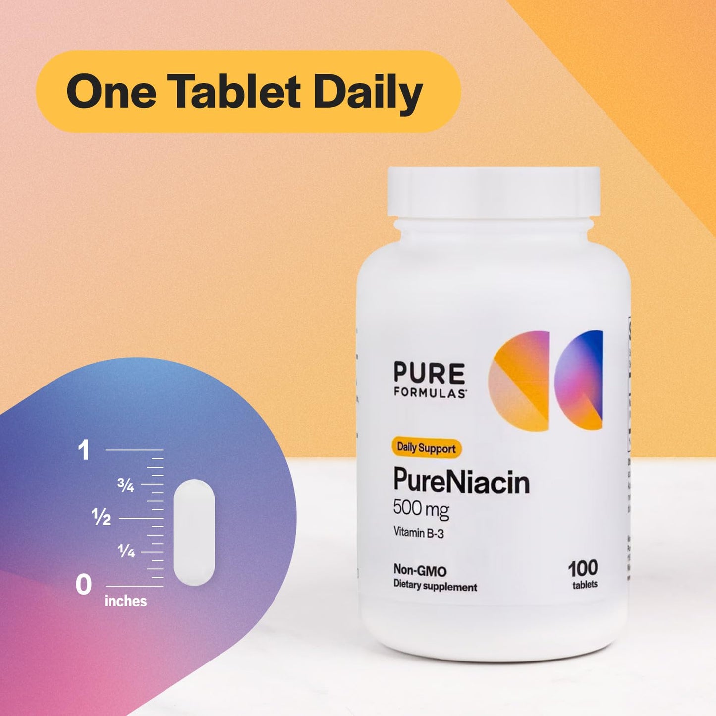 Paquete PureFormulas Niacina pura 100 tabletas