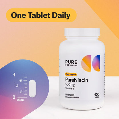 Paquete PureFormulas Niacina pura 100 tabletas