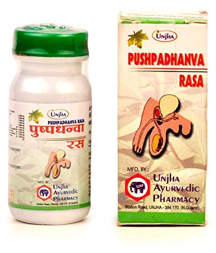 Paquete de Pushpadhanva Rasa ayurvédico