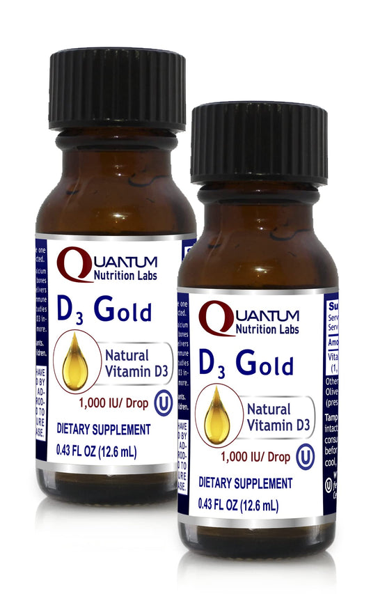 Paquete QNL D3 Gold gotas líquidas de vitamina D 0.43 fl oz x2