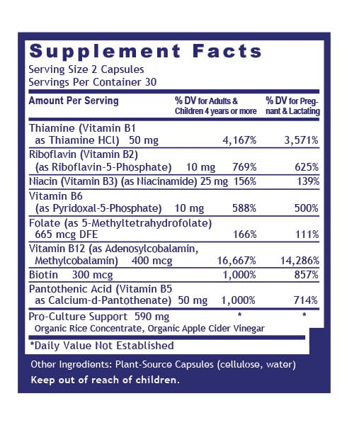 Paquete Quantum Nutrition Labs suplemento complejo B metilado