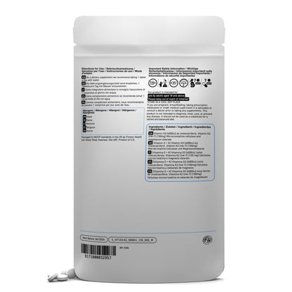 Paquete reciclable vitamina D3 K2 Fitness Health tableta