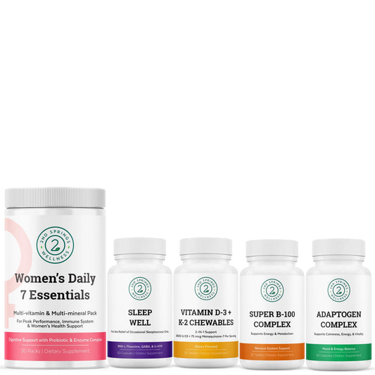 Paquete salud mujer 2nd Springs con suplementos y vitaminas esenciales