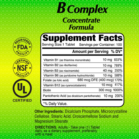 Paquete suplemento complejo B Alfa Vitamins para energía natural