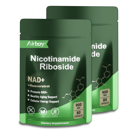 Paquete de suplemento NAD+ Airboy 900mg 160 cápsulas