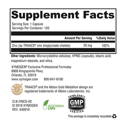 Paquete suplemento vitamina C y zinc