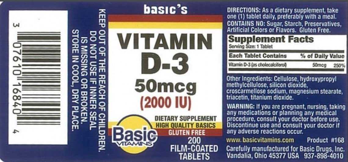 Paquete de suplemento vitamina D-3 para salud integral