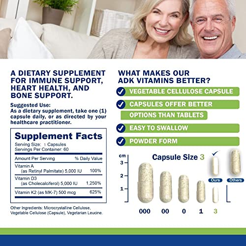 Paquete suplemento vitamínico Power By Naturals ADK 120 cápsulas