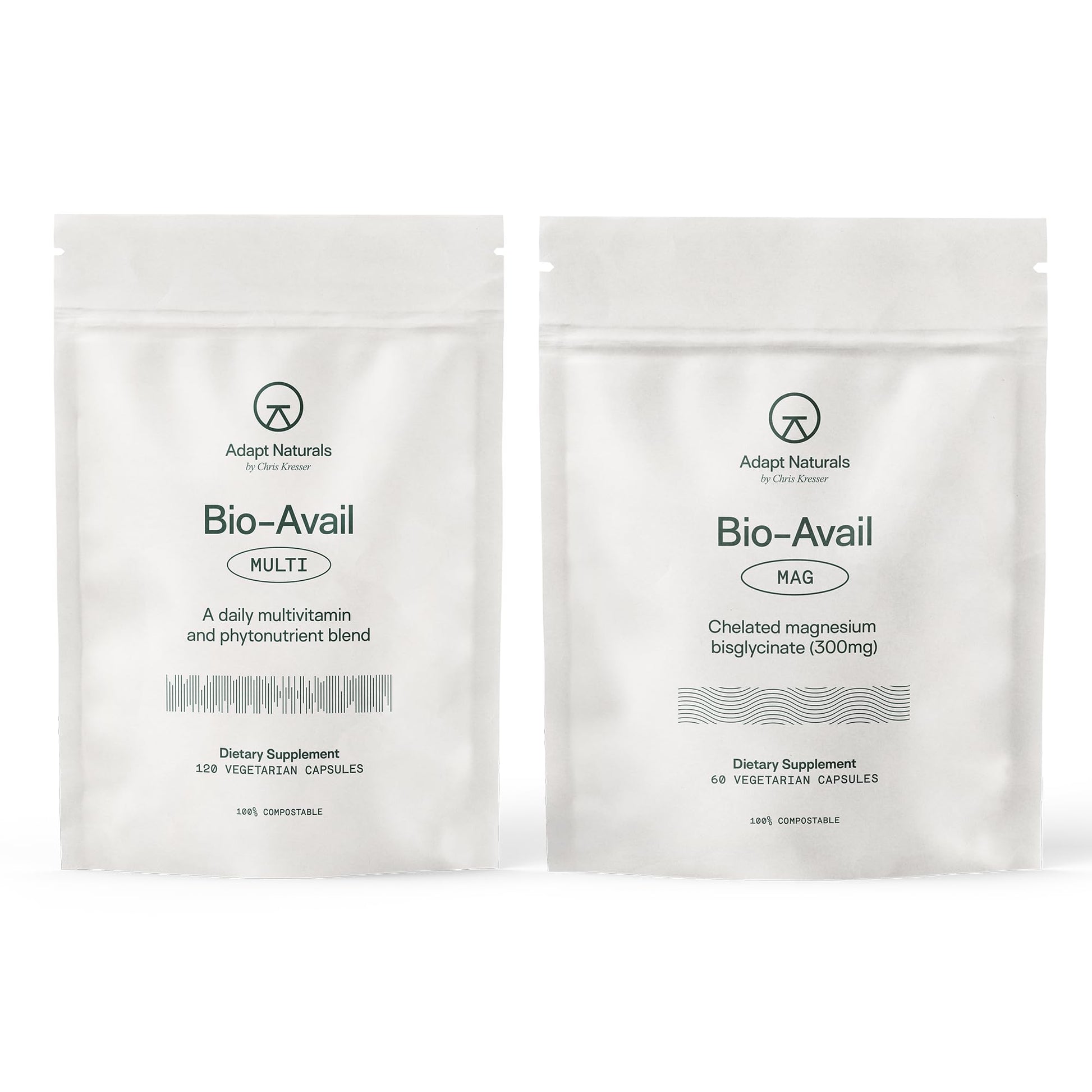 Paquete de suplementos Adapt Naturals multivitamínico y magnesio