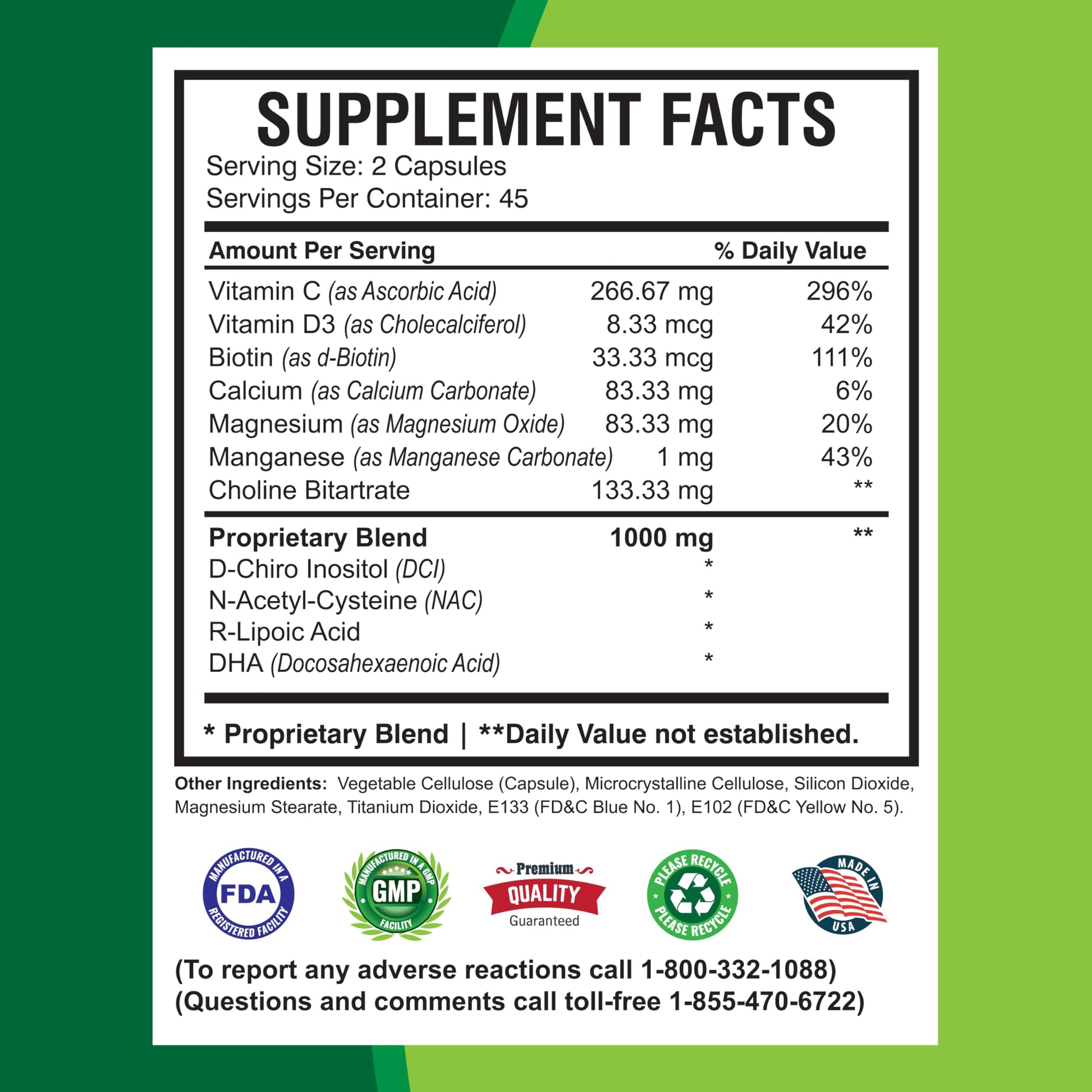 Paquete suplementos America Medic fertilidad y equilibrio hormonal