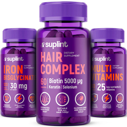Paquete SUPLINT vitaminas para cabello vitalidad