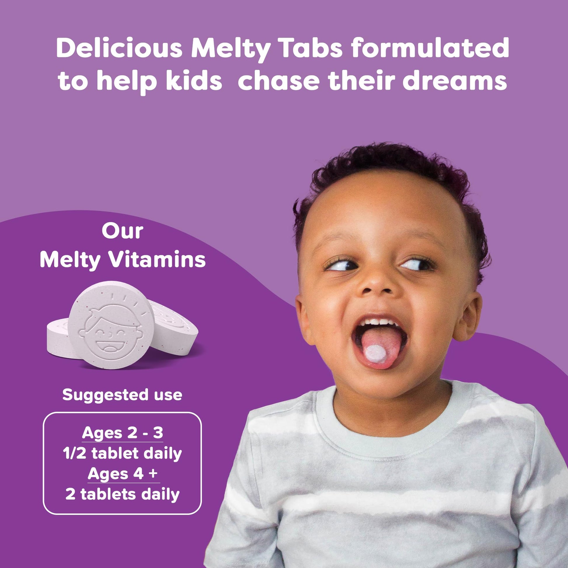 Paquete individual de tabletas multivitaminas para niños Renzo's