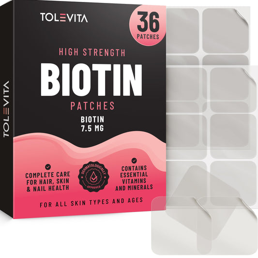 Paquete TOLEVITA parches de biotina 36 piezas