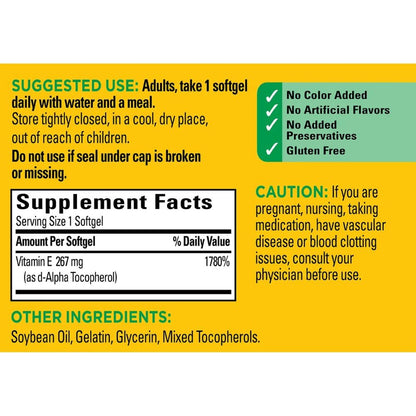Paquete múltiple de tres frascos de vitamina E d-alpha wodobe