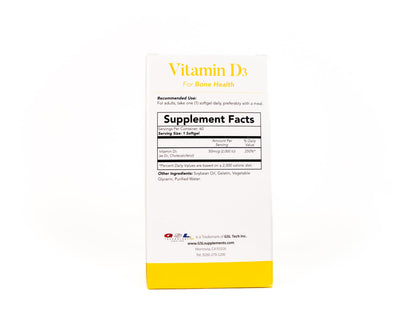 Paquete triple GSL Technology Vitamina D3 180 cápsulas