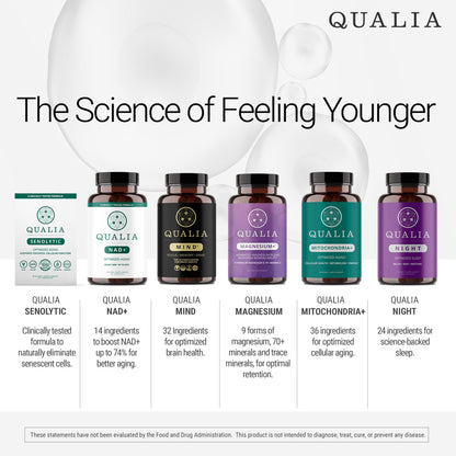 Paquete triple Qualia NAD+ 56 cápsulas para 3 meses anti envejecimiento