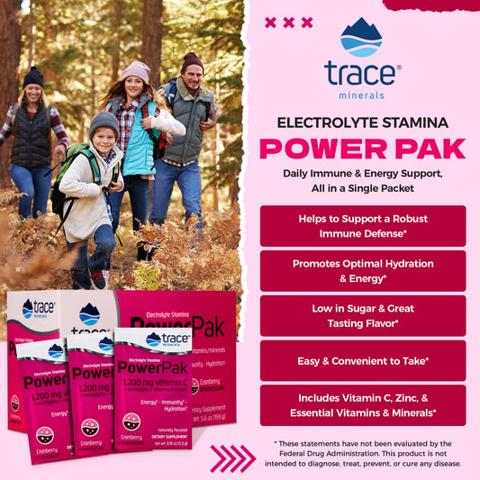 Paquete único polvo electrolito vitamínico Trace Minerals
