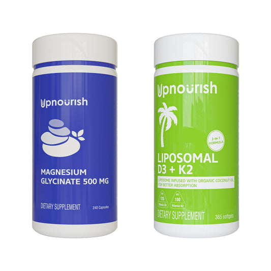 Paquete UpNourish con magnesio glicinato y vitamina D3 K2