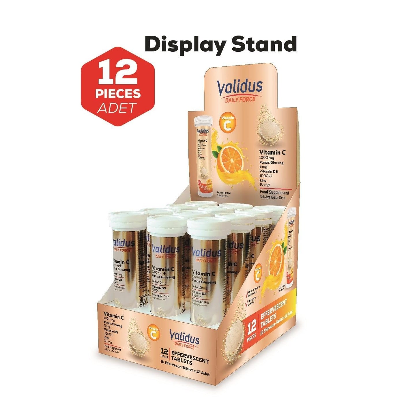 Paquete Validus Daily Force vitamina c y suplementos