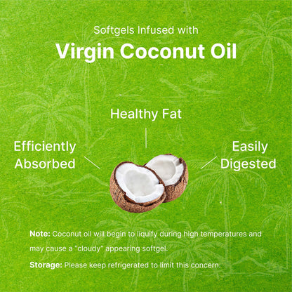 Paquete único suplementario Vitamina A con aceite de coco