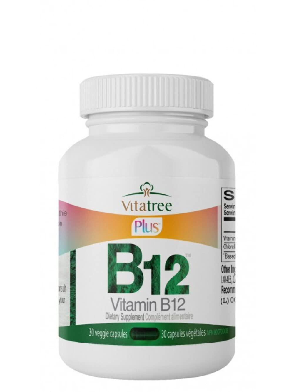 Paquete verde de Vitamina B12 Vitatree con alga chlorella