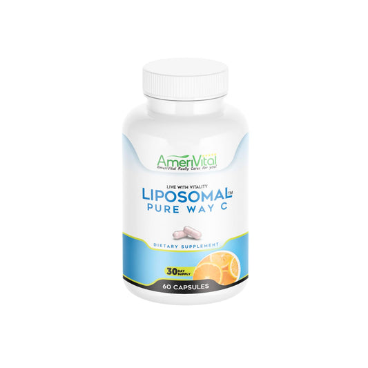 Paquete de vitamina C liposomal AmeriVital 60 unidades blanco