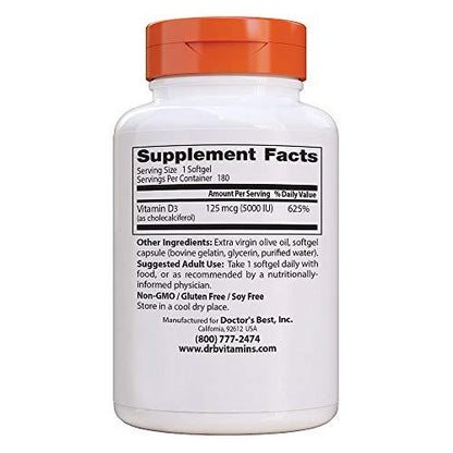 Paquete doble Vitamina D3 Doctor's BEST 180 cápsulas