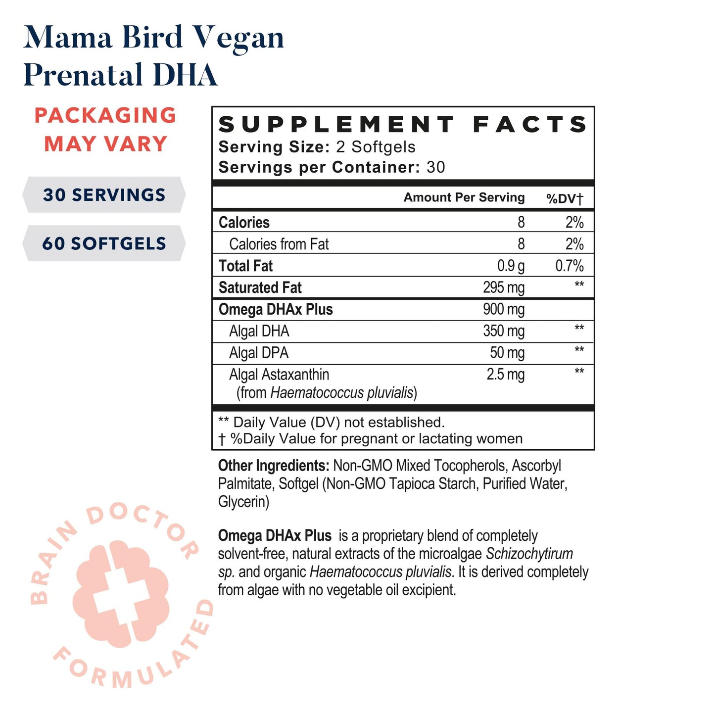 Paquete vitamina prenatal Best Nest Mama Bird