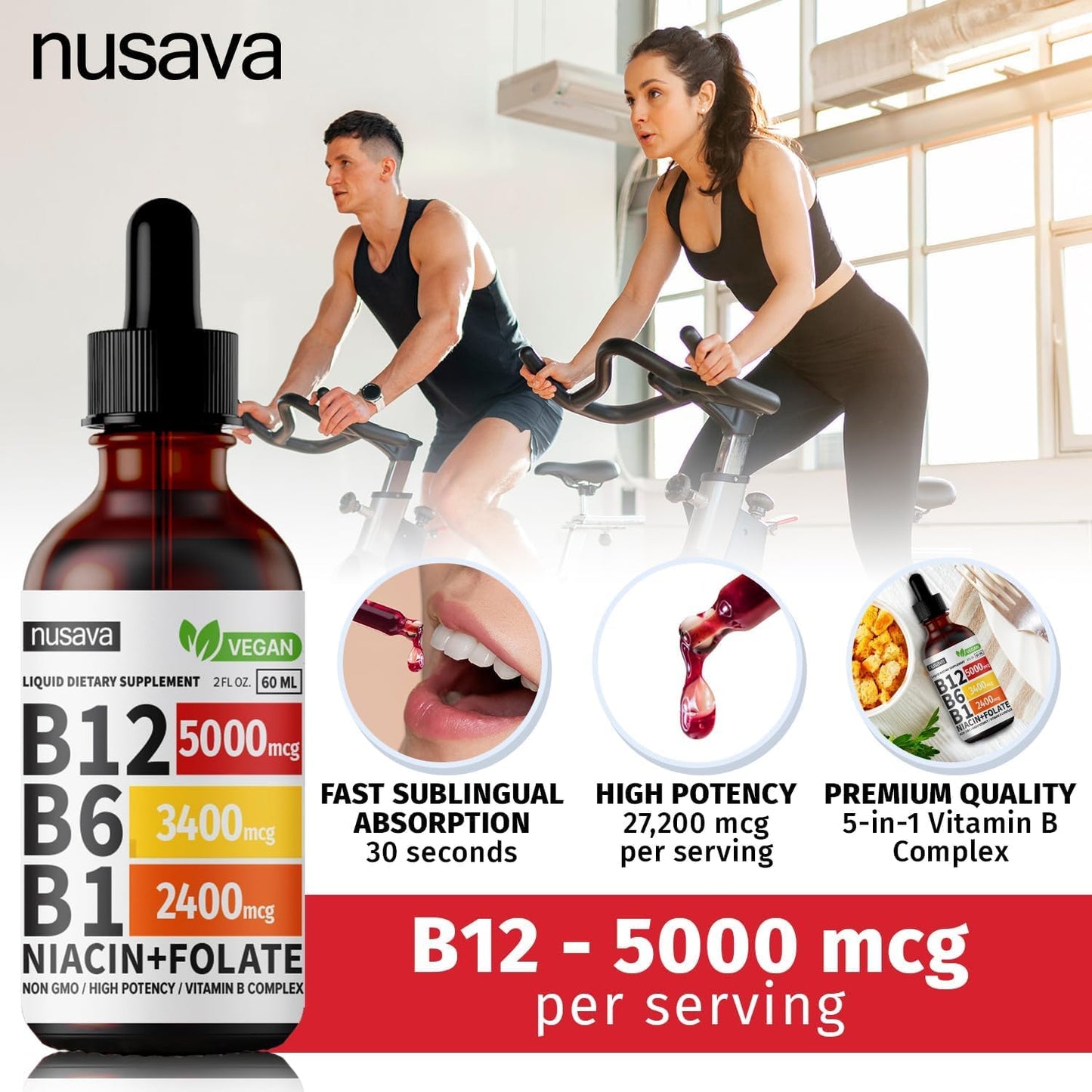 Paquete vitaminas B líquidas para 80 porciones