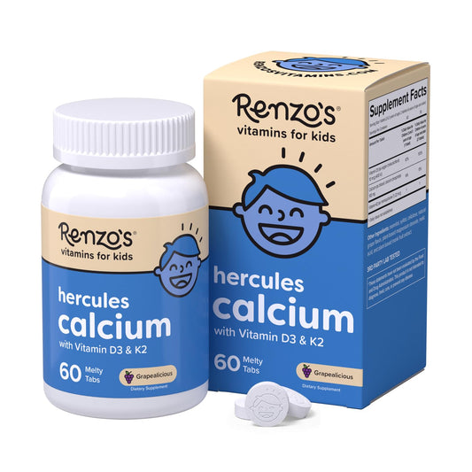 Paquete vitaminas calcio Renzo's Hércules sabor uva