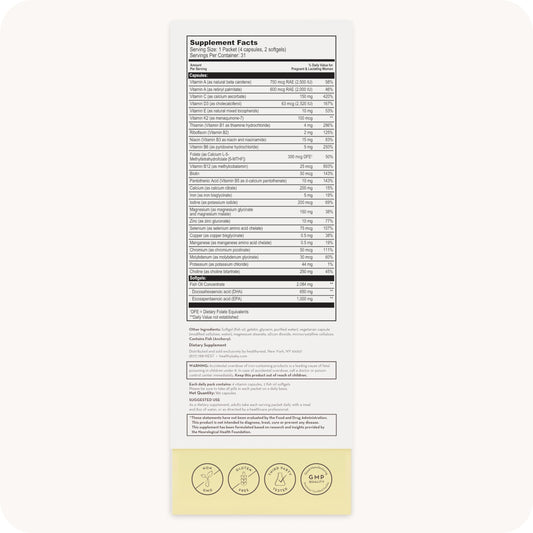 Paquete de vitaminas para cuarto trimestre y postnatal HealthyNest