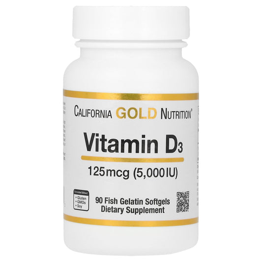 Paquete vitaminas D3 California Gold Nutrition 90 cápsulas