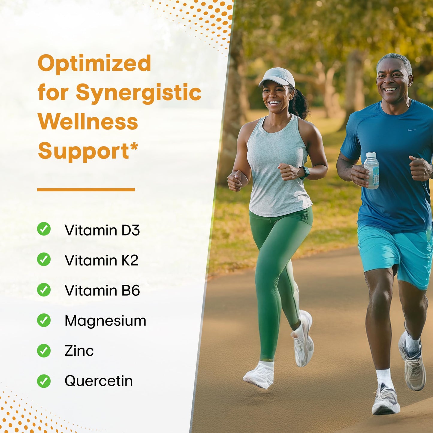 Paquete vitaminas d3 k2 con zinc y magnesio para adultos