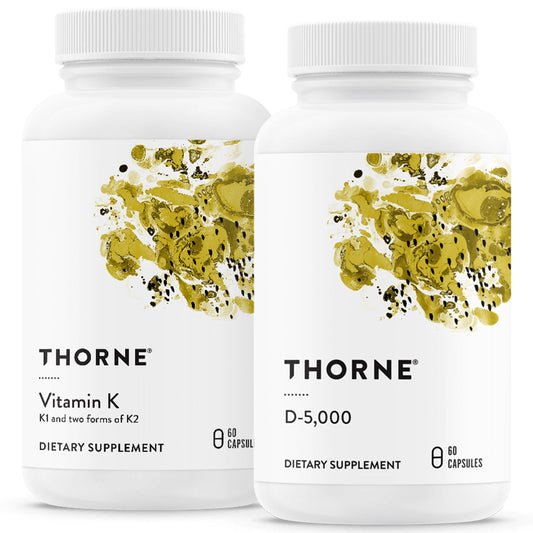 Paquete vitaminas K y D-5000 THORNE para huesos fuertes
