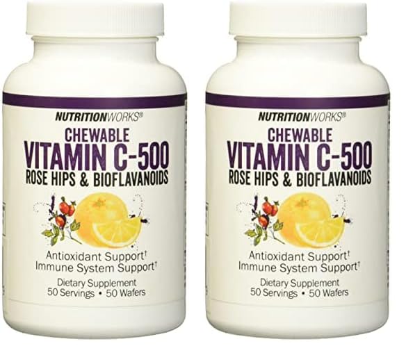 Paquete vitaminas masticables vitamina c Nutrition Works